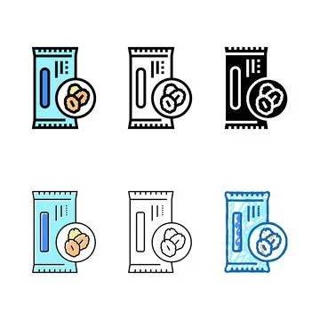 Cereal bar color icon vector simplified Illustrazione stock