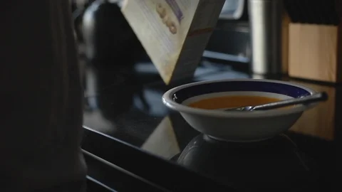 Cereal Being Poor Into Bowl Stock Footage 112994831