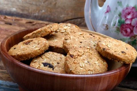 Cereal biscuits for breakfast Stock Photos