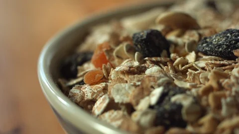 Cereal in a bowl Stock Footage 128567704