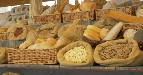 Cereal bread pasta market Видео 52482885
