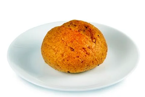Cereal bread on a plate Stock Photos