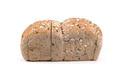 Cereal bread on white background Stock Photos