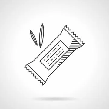 Cereal candy flat line vector icon 스톡 일러스트