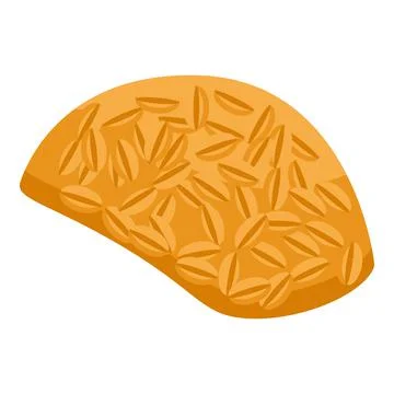 Cereal cookie icon, isometric style Stock Illustration