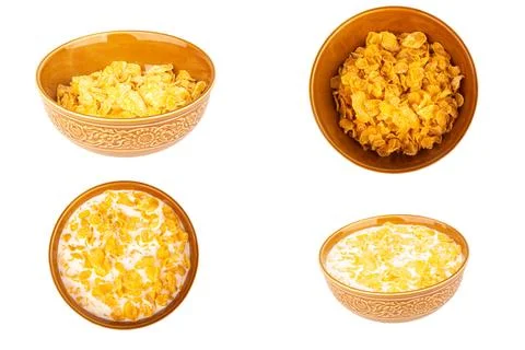 Cereal corn isolated on white background Stock Photos