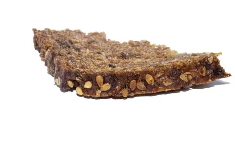 Cereal dark bread, on a white background Stock Photos