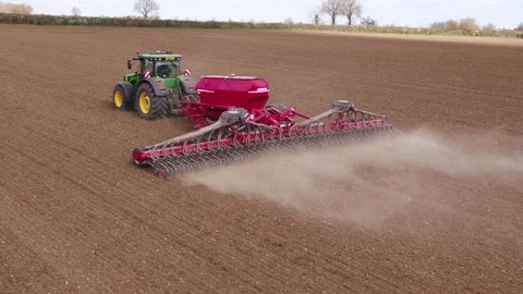 Cereal Drilling UK Stock Footage 152409984