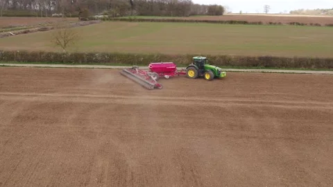 Cereal Drilling UK Stock Footage 152410185