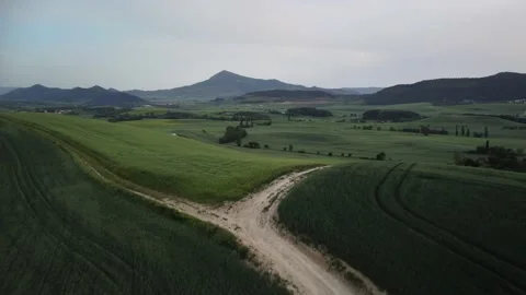Cereal fields in spring. Lizoain. Izaga. Navarre Vídeos de archivo 195520604