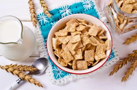 Cereal flakes for breakfast Stock Photos