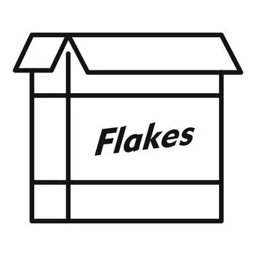 Cereal flakes package icon, outline style Stock Illustration