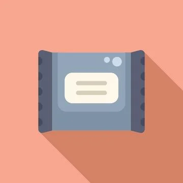 Cereal food pack icon flat vector. Crispy food イラスト素材