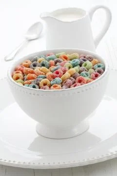 Cereal fruit loops Stock Photos