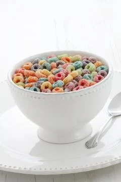 Cereal fruit loops Stock Photos