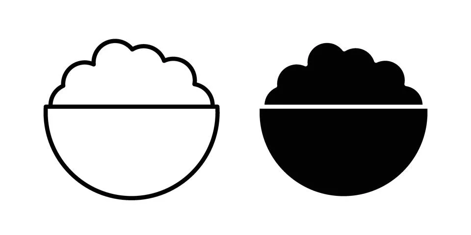 Cereal icon black vector isolated on white Illustrazione stock