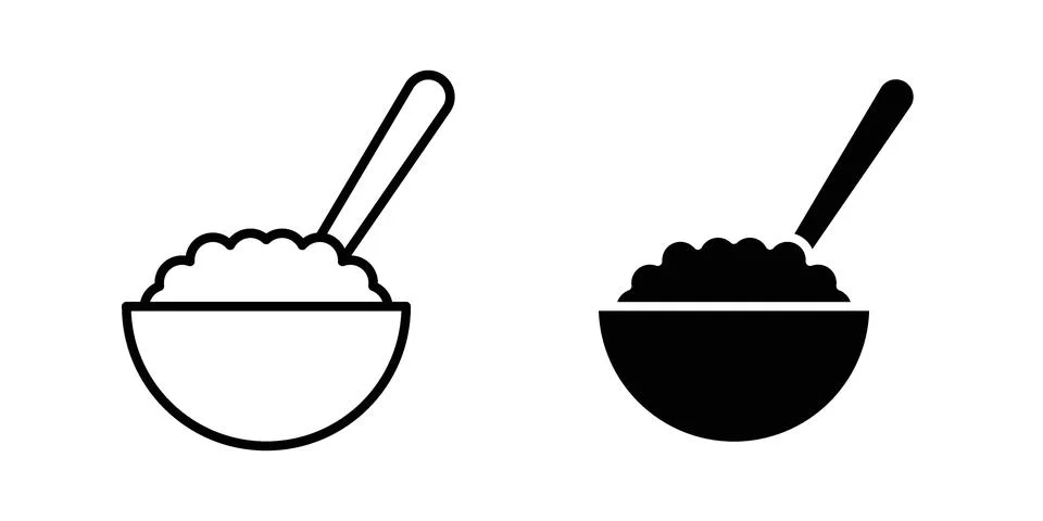 Cereal icon concept logo design collection Stock Illustration