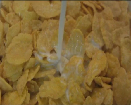 Cereal with milk Stock Footage 558798
