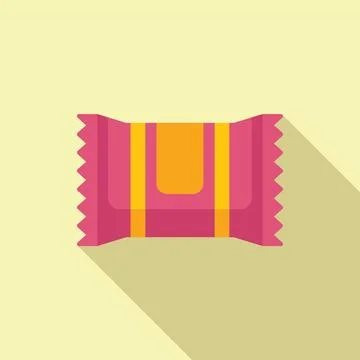 Cereal package snack icon flat vector. Lunch product 库存插图