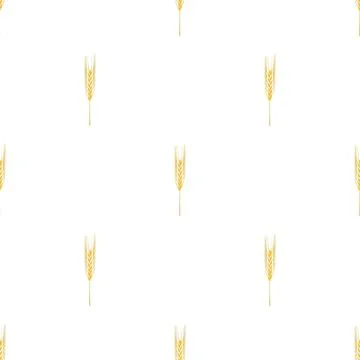 Cereal plant stalk pattern seamless vector イラスト素材