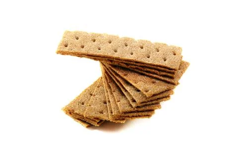 Cereal rye bread on a white background. Stock Photos