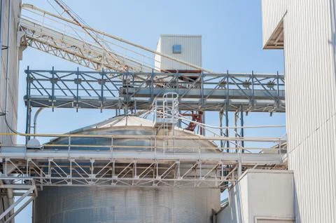 Cereal silos Stock Photos