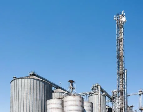 Cereal silos Stock Photos