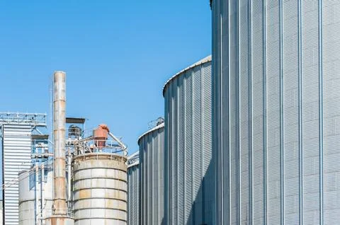 Cereal silos Stock Photos