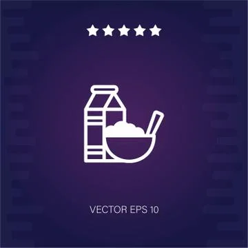 Cereal vector icon Stock Illustration
