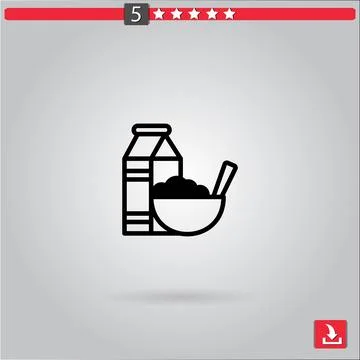 Cereal vector icon Stock Illustration