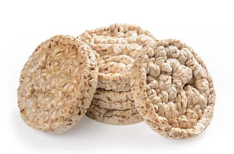 Cereals crispbread on white background with soft shadow Stock Photos