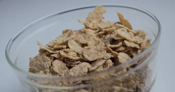 Cereals diet breakfast slow motion Stock Footage 85881387
