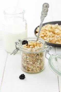 Cereals in a jar Stock Photos