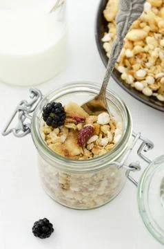 Cereals in a jar Stock Photos