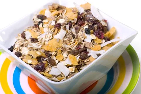 Cereals on plate Foto stock