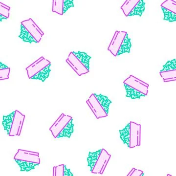 Cereals plate vector seamless pattern Stock Illustration