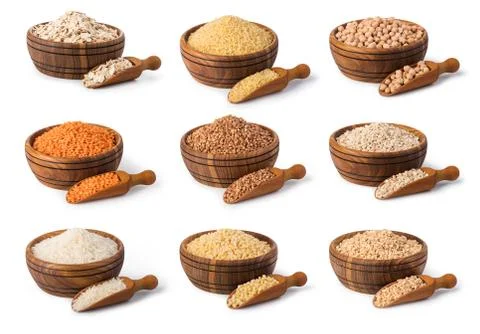 Cereals set Stock Photos