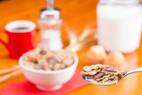 Cereals spoon Stock Photos
