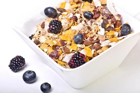 Cereals on white Stock Photos