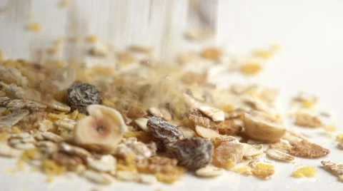 Cereals muesli Видео 49744005