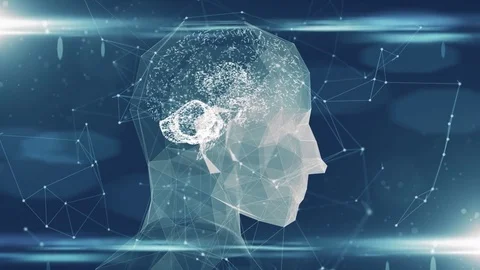 Cerebral intelligence in human brain psychology of mental knowledge  Stock Footage 81156925