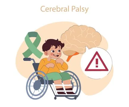 Cerebral Palsy concept. Stock Illustration