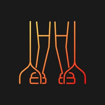 Cerebral palsy gradient vector icon for dark theme Stock Illustration