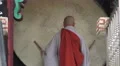 Ceremonial Drum And Monk At Jogyesa Buddhist Temple With Audio 4k or 4k+ Resolution