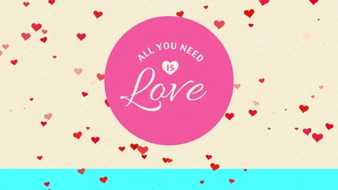 Ceremonial invitation postcard with the script all you lack is affection written Stock Footage 129540473