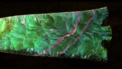 Ceremonial jade blade Video stock 137489028