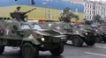 Ceremonial parade of military hardware in Kiev, Ukraine HD Footage