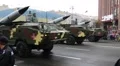 Ceremonial parade of military hardware in Kiev, Ukraine HD Footage