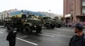 Ceremonial parade of military hardware in Kiev, Ukraine HD Footage