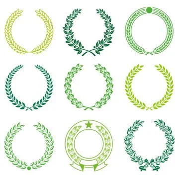Ceremonial Wreath Frames Stock Illustration